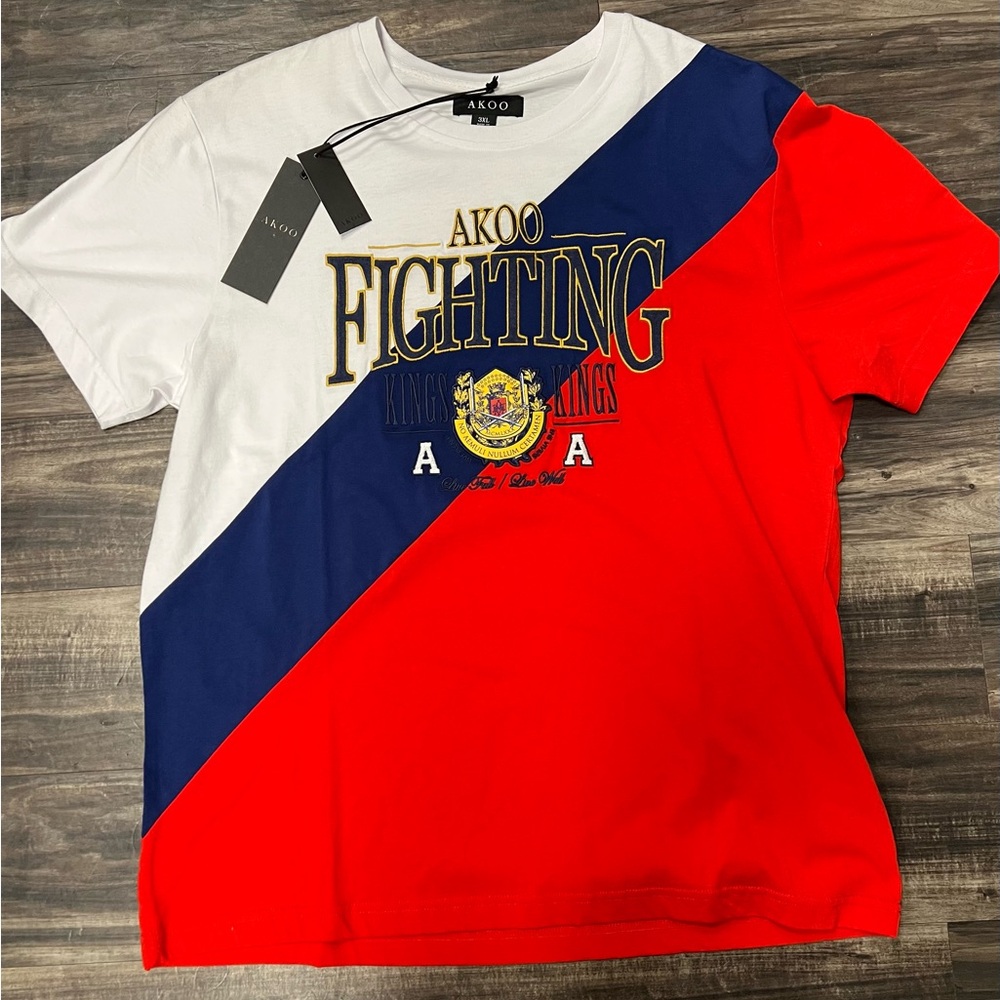 Akoo Red and Blue Short Sleeve Tees